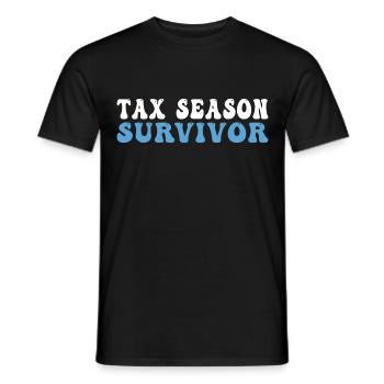 Survivant de la saison des impôts - T-shirt homme - noir - Devant - AI Model Male 178 light (178cm)