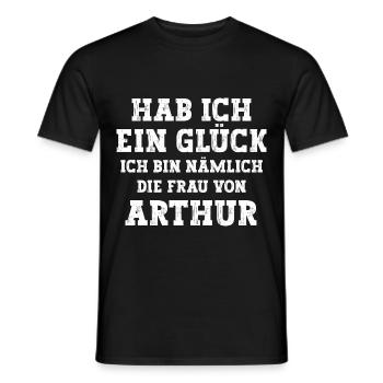 Ich bin die Frau von Arthur Hochzeit - Männer T-Shirt - Schwarz - Vorne - AI Model Male 178 light (178cm)