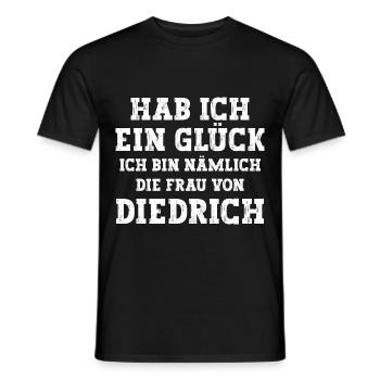 Ich bin die Frau von Diedrich Hochzeit - Männer T-Shirt - Schwarz - Vorne - AI Model Male 178 light (178cm)