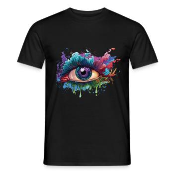 L’art de l’œil - T-shirt homme - noir - Devant - AI Model Male 178 light (178cm)