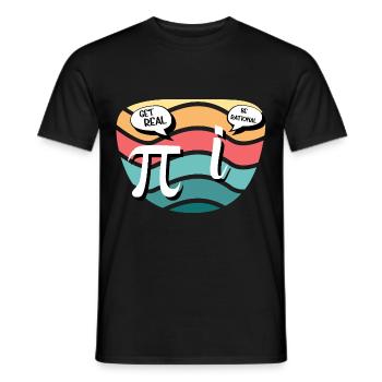 Humour mathématique Pi vs. nombre imaginaire - T-shirt homme - noir - Devant - AI Model Male 178 light (178cm)