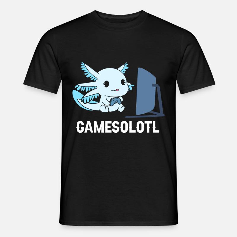 Gamesolotl Axolotl Gaming Controller - Männer T-Shirt - Schwarz