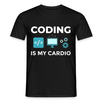 Software Development Software Developer Developer - Men's T-Shirt - black - Front - AI Model Male 178 light (178cm)
