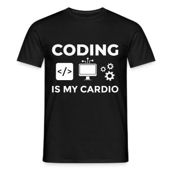 Software Development Software Developer Developer - Men's T-Shirt - black - Front - AI Model Male 178 light (178cm)