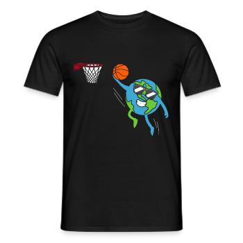 Erde spielt Basketball Tag der Erde - Männer T-Shirt - Schwarz - Vorne - AI Model Male 178 light (178cm)