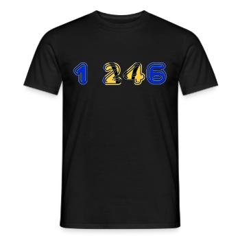 TEAM 1.246 BARBADOS - Männer T-Shirt - Schwarz - Vorne - AI Model Male 178 light (178cm)