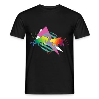 Bull and Bear Stock Exchange - Men's T-Shirt - black - Front - AI Model Male 178 light (178cm)