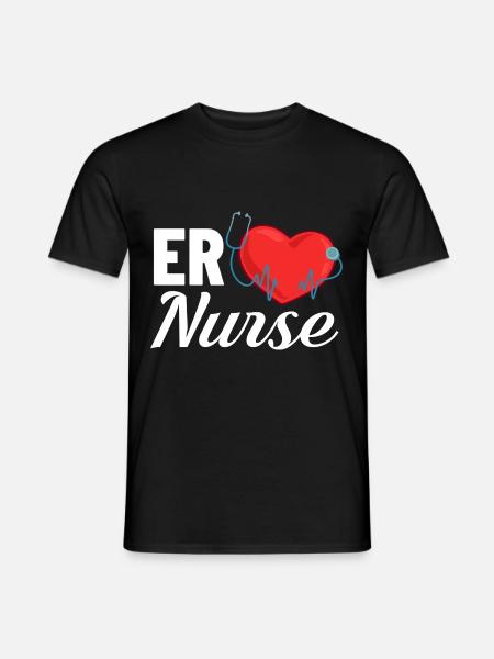 Primeros auxilios de enfermería de emergencia del Departamento de Emergencias - Camiseta hombre - negro