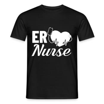 Emergency Department Emergency Nurse First Aid - Men's T-Shirt - black - Front - AI Model Male 178 light (178cm)