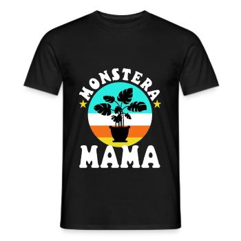 Monstera Mama - T-shirt homme - noir - Devant - AI Model Male 178 light (178cm)