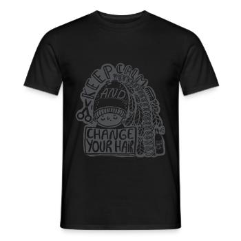 KEEP CALM - Männer T-Shirt - Schwarz - Vorne - AI Model Male 178 light (178cm)