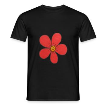 flower flower - Men's T-Shirt - black - Front - AI Model Male 178 light (178cm)