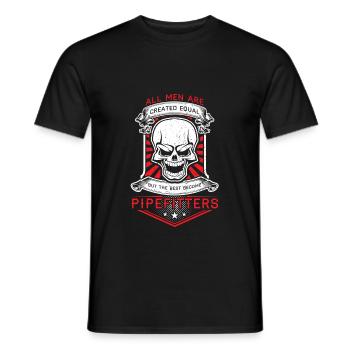 Pipelayer Pipe Fitter Installer Installer - Men's T-Shirt - black - Front - AI Model Male 178 light (178cm)
