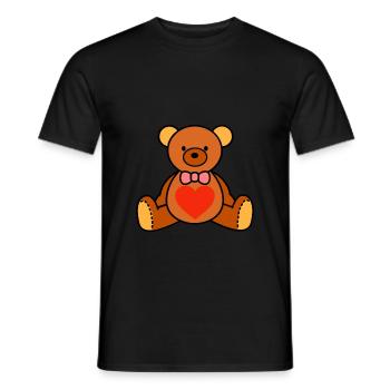 Teddybär - Männer T-Shirt - Schwarz - Vorne - AI Model Male 178 light (178cm)