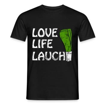 Love Life Leek Gym Motivation - Men's T-Shirt - black - Front - AI Model Male 178 light (178cm)