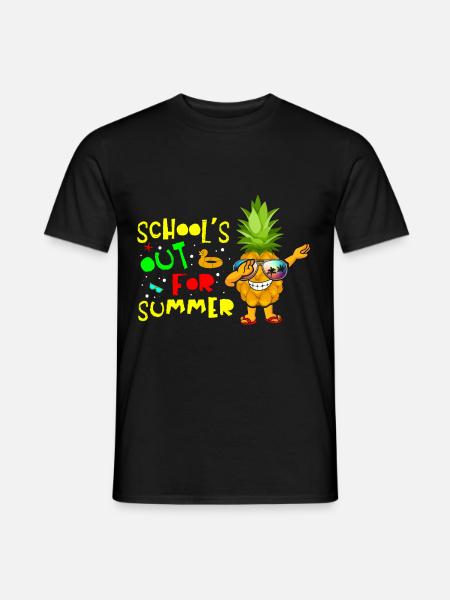 Schools Out For Summer Ananas - Männer T-Shirt - Schwarz