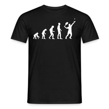 Tennis Tennis Player Evolution Gift - Men's T-Shirt - black - Front - AI Model Male 178 light (178cm)