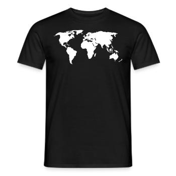 Carte mondiale - T-shirt homme - noir - Devant - AI Model Male 178 light (178cm)
