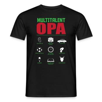 T-shirt des paroles de grand-père - T-shirt homme - noir - Devant - AI Model Male 178 light (178cm)