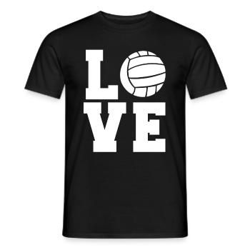 Entraîneur de ballon de volleyball d’amour Joueur - T-shirt homme - noir - Devant - AI Model Male 178 light (178cm)