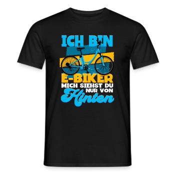 Ich bin E-Biker Hecheln Pedelec E-Bike - Männer T-Shirt - Schwarz - Vorne - AI Model Male 178 light (178cm)