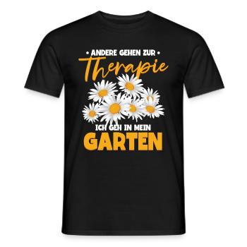 Andere gehen zur Therapie ich gehe in meinen - Männer T-Shirt - Schwarz - Vorne - AI Model Male 178 light (178cm)