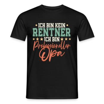 Ich bin kein Rentner ich bin professioneller Opa - Männer T-Shirt - Schwarz - Vorne - AI Model Male 178 light (178cm)