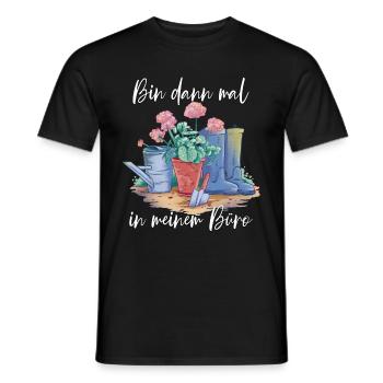 Bin dann mal im Garten Gärtner - Männer T-Shirt - Schwarz - Vorne - AI Model Male 178 light (178cm)
