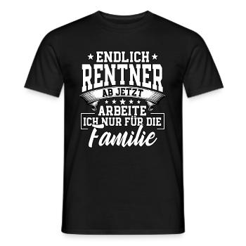 Endlich Rentner - Männer T-Shirt - Schwarz - Vorne - AI Model Male 178 light (178cm)