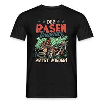 Der Rasen Inspektor Garten Gärtner - Männer T-Shirt - Schwarz - Vorne - AI Model Male 178 light (178cm)