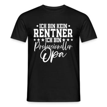 Ich bin kein Rentner ich bin professioneller Opa - Männer T-Shirt - Schwarz - Vorne - AI Model Male 178 light (178cm)