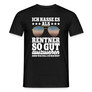Ich hasse es als Rentner - Männer T-Shirt - Schwarz - Vorne - AI Model Male 178 light (178cm)