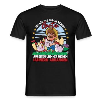 Ich möchte nur in meinem garten arbeiten Gärtner - Männer T-Shirt - Schwarz - Vorne - AI Model Male 178 light (178cm)