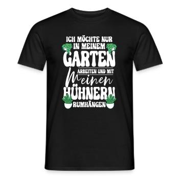 Ich möchte nur in meinem garten arbeiten Gärtner - Männer T-Shirt - Schwarz - Vorne - AI Model Male 178 light (178cm)