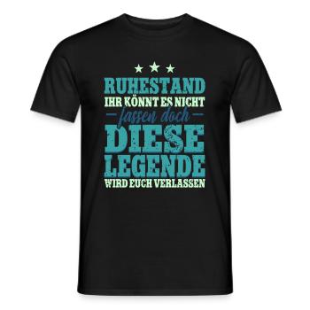 Ruhestand Renteneintritt Rentner - Männer T-Shirt - Schwarz - Vorne - AI Model Male 178 light (178cm)