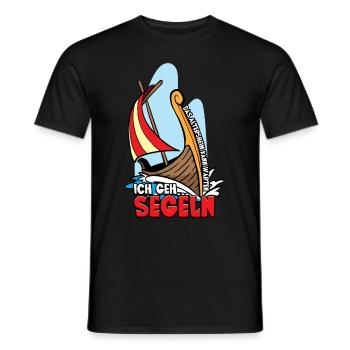 Das Altersheim kann warten ich geh segeln - Männer T-Shirt - Schwarz - Vorne - AI Model Male 178 light (178cm)