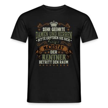 Rentner - Männer T-Shirt - Schwarz - Vorne - AI Model Male 178 light (178cm)