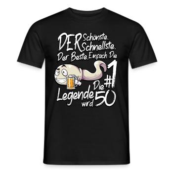 Lustig 50. Geburtstag - Männer T-Shirt - Schwarz - Vorne - AI Model Male 178 light (178cm)