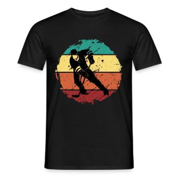 Maillot de hockey sur glace Vintage - T-shirt homme - noir - Devant - AI Model Male 178 light (178cm)