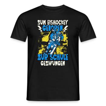 Zum Eishockey geboren Eishockey - Männer T-Shirt - Schwarz - Vorne - AI Model Male 178 light (178cm)