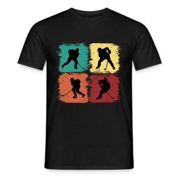 Maillot de hockey sur glace Vintage - T-shirt homme - noir - Devant - AI Model Male 178 light (178cm)