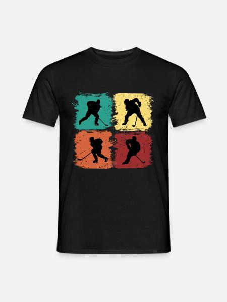 Eishockey Trikot Vintage - Männer T-Shirt - Schwarz