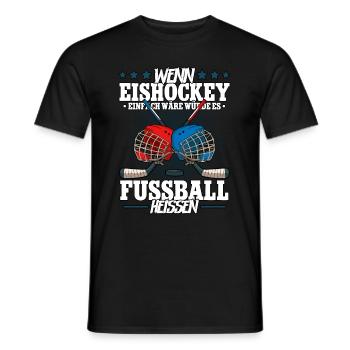 Eishockey Lustig - Männer T-Shirt - Schwarz - Vorne - AI Model Male 178 light (178cm)