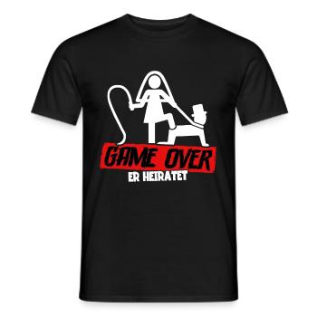 Game Over Er Heiratet Junggesellenabschied - Männer T-Shirt - Schwarz - Vorne - AI Model Male 178 light (178cm)
