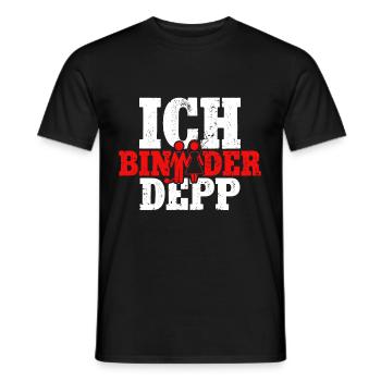 Ich bin der Depp Bräutigam - Männer T-Shirt - Schwarz - Vorne - AI Model Male 178 light (178cm)