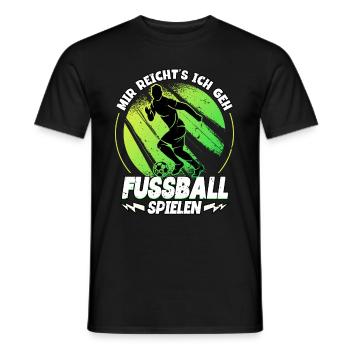 Fußball Mir reichts ich geh Fußball - Männer T-Shirt - Schwarz - Vorne - AI Model Male 178 light (178cm)