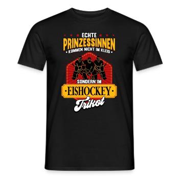 Eishockey Frauen Eishockeyspielerin - Männer T-Shirt - Schwarz - Vorne - AI Model Male 178 light (178cm)
