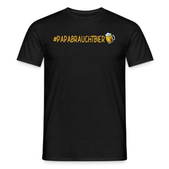 Papabrauchtbier Papa braucht Bier - Männer T-Shirt - Schwarz - Vorne - AI Model Male 178 light (178cm)