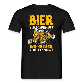 Bier - Männer T-Shirt - Schwarz - Vorne - AI Model Male 178 light (178cm)