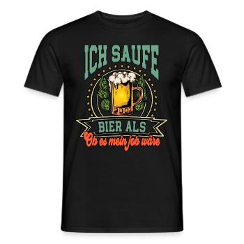 Bier - Männer T-Shirt - Schwarz - Vorne - AI Model Male 178 light (178cm)
